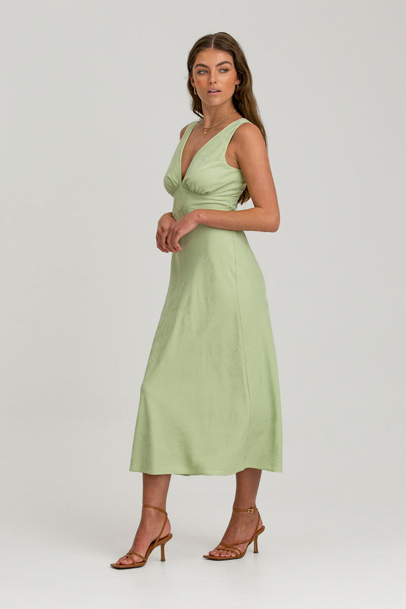 Sage midi hot sale dress