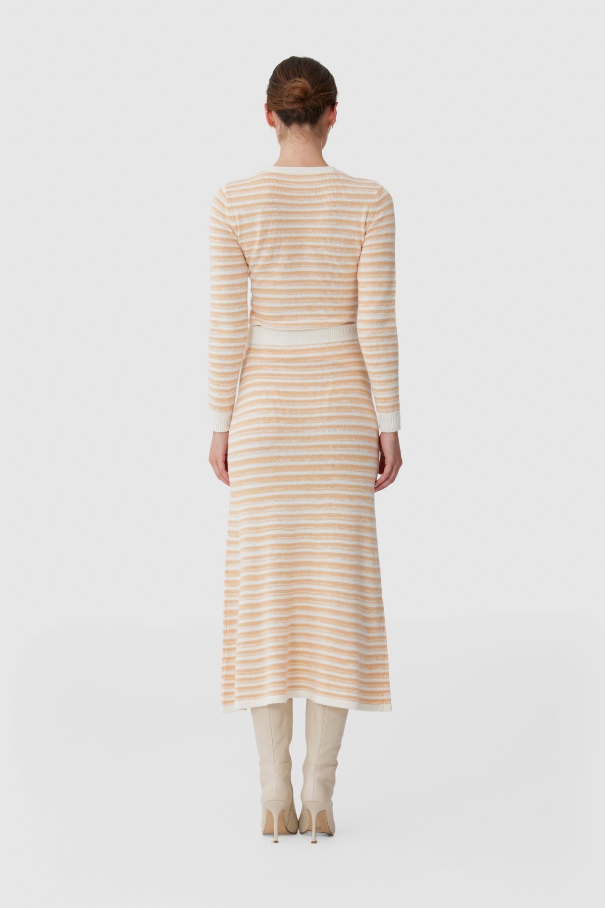 Keepsake - Oceana Knit Skirt - Sand Stripe