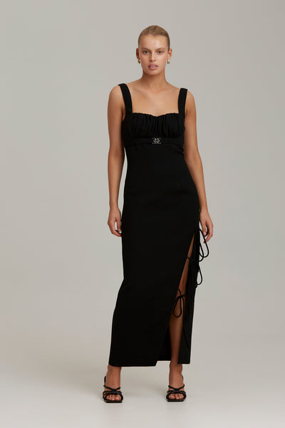 C/MEO COLLECTIVE - Entice Strapless Gown in Black on Designer Wardrobe