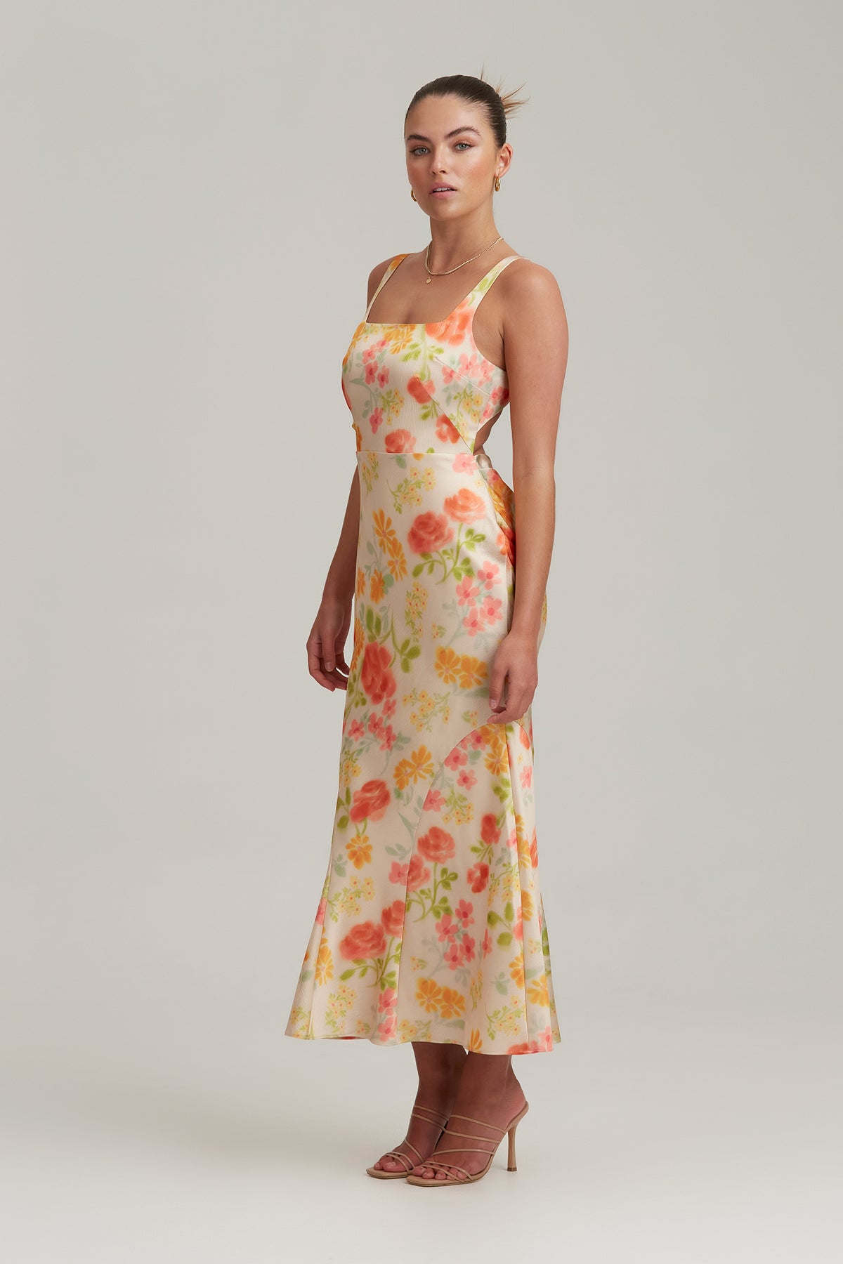 Finders - Brigita Midi Dress - Blurred Blossom