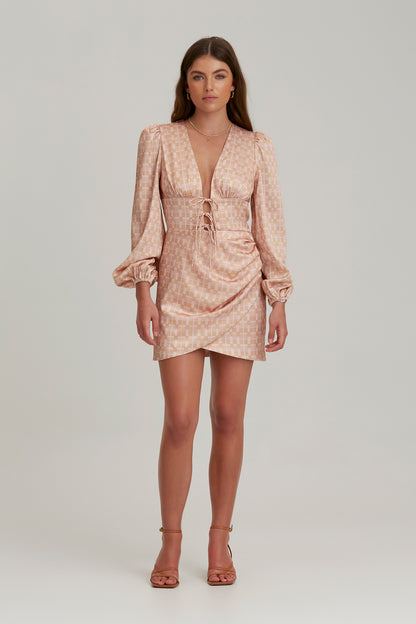 Finders - Luella Mini Dress - Blush Tile