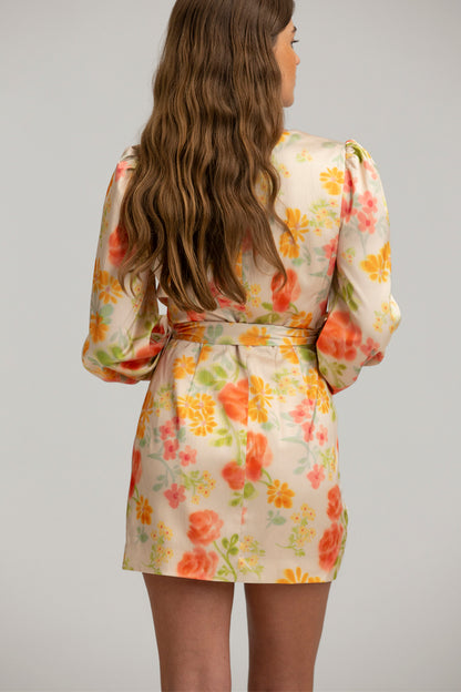 Finders - Brigita LS Mini Dress - Blurred Blossom