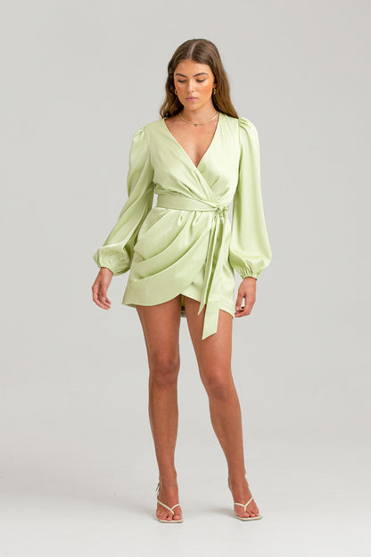 Finders - Brigita LS Mini Dress - Kiwi