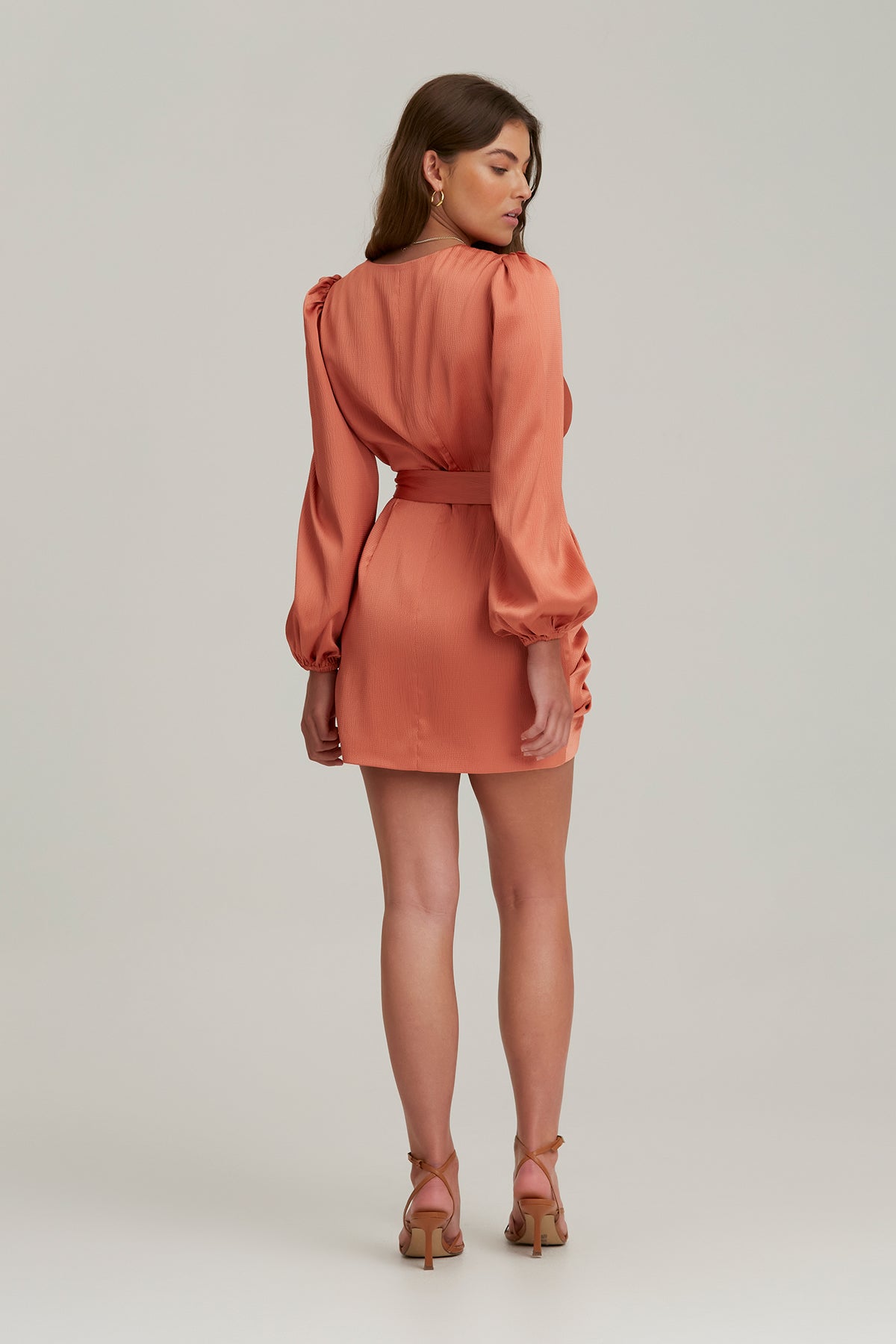 Finders - Brigita LS Mini Dress - Terracotta