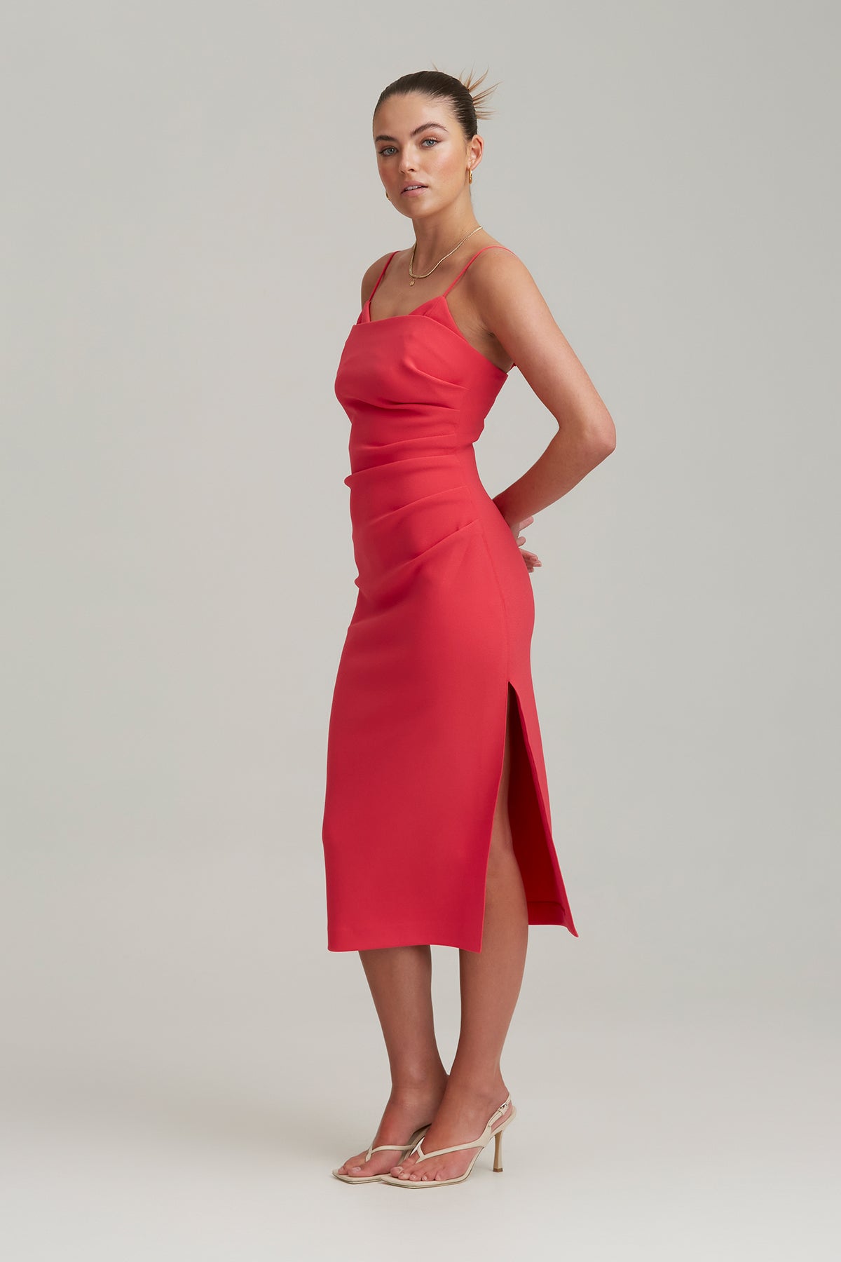 Finders - Emily Midi Dress - Raspberry