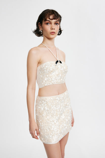 C/MEO Collective - NOTHING LESS SKIRT - SHELL SEQUIN