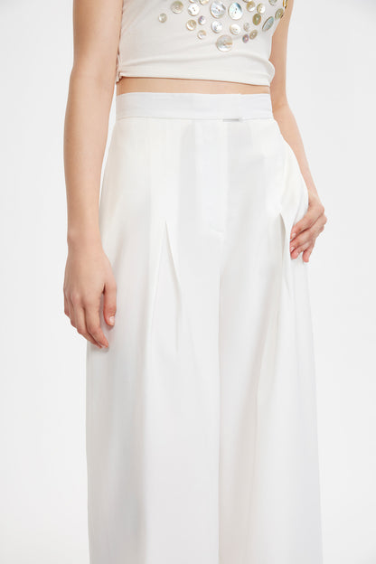 C/MEO Collective -  SPLIT DECISION PANT - WHITE