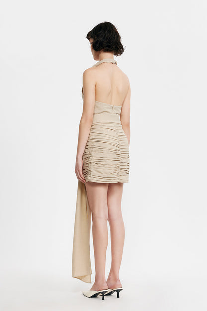 C/MEO Collective - SLOW RUSH MINI DRESS Sand