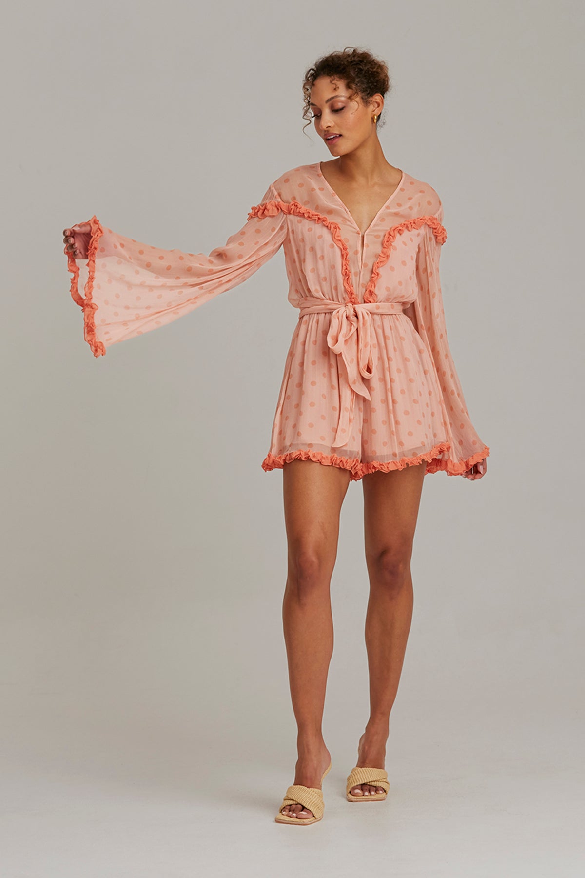 Apricot playsuit hot sale