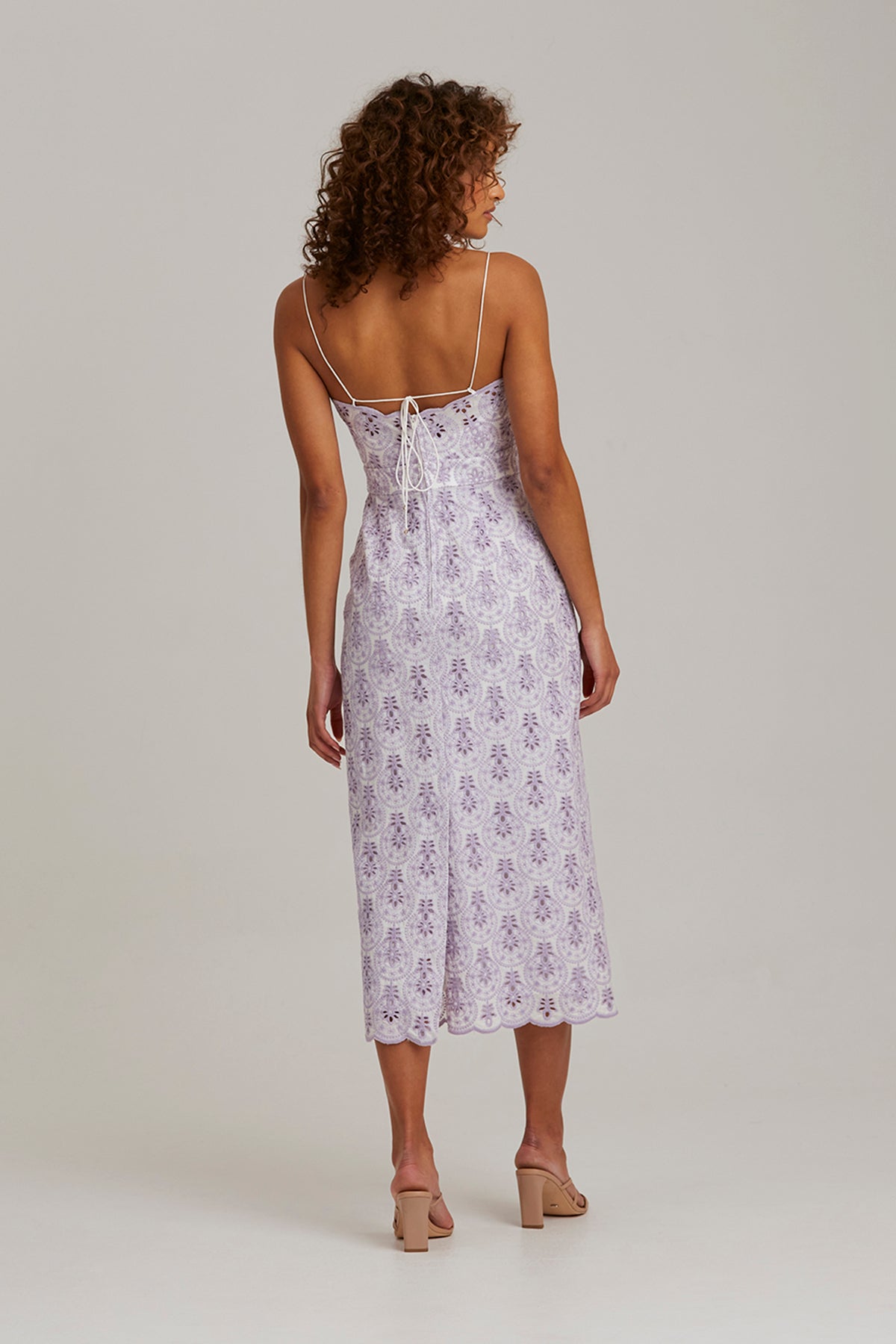 Keepsake Alba Midi Dress Porcelain W Lavender BNKR Fashion Bunker