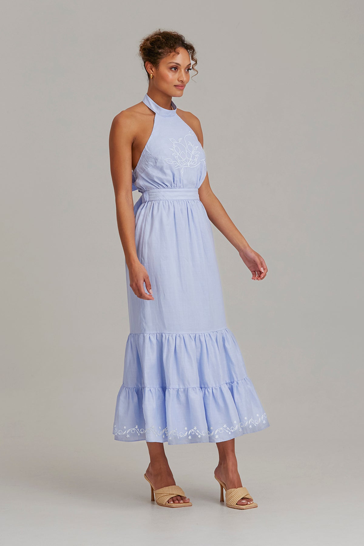 Keepsake Emilia Midi Dress Sky