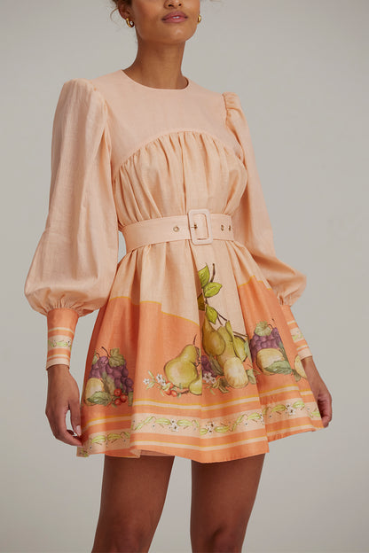 Keepsake - Frutta LS Mini Dress - Fruit Print