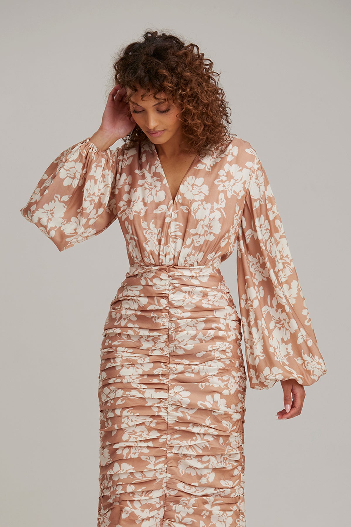 Keepsake - Rosa Ls Midi Dress - Floral Clay