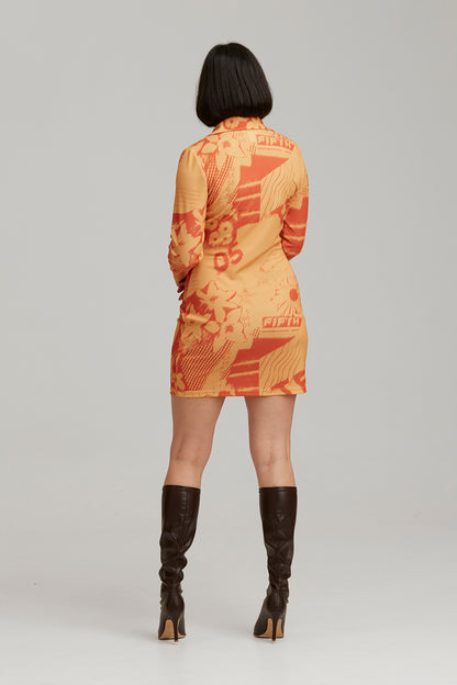 The Fifth Label - Wallflower LS Dress - Papaya Scrapbook