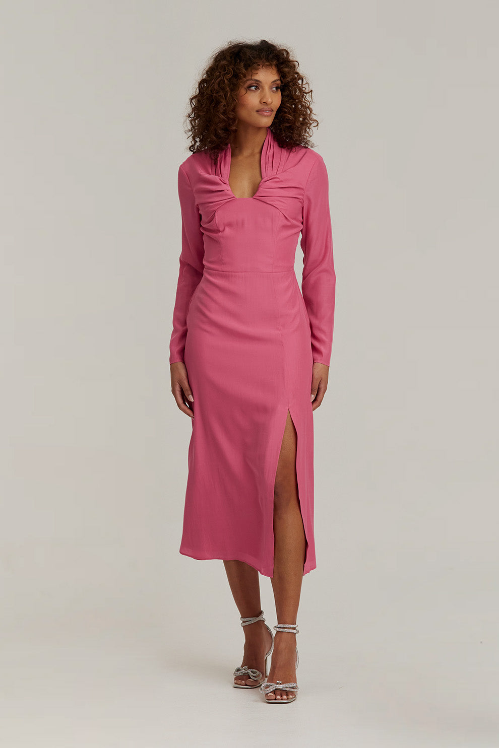 Keepsake - Lily LS Midi Dress - Candy