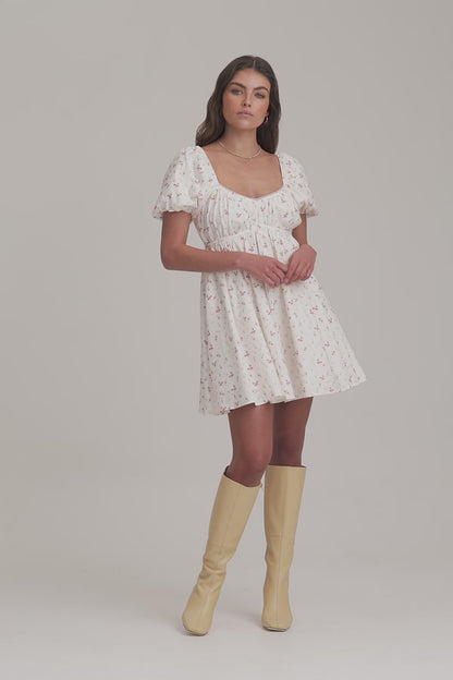 Finders - Zadie Mini Dress - White Daisy