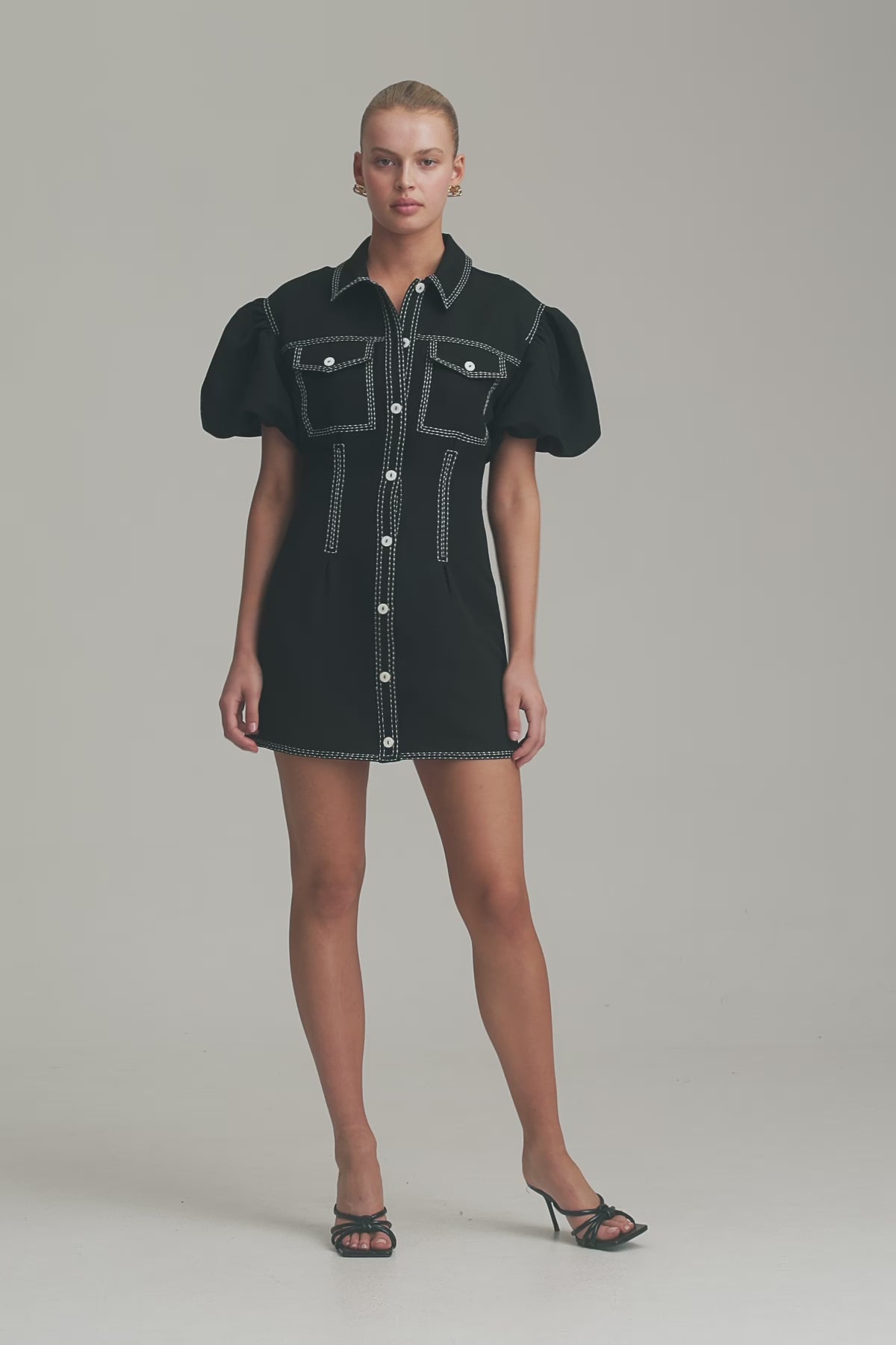 C MEO Collective Out Of Time Dress Black BNKR Fashion Bunker