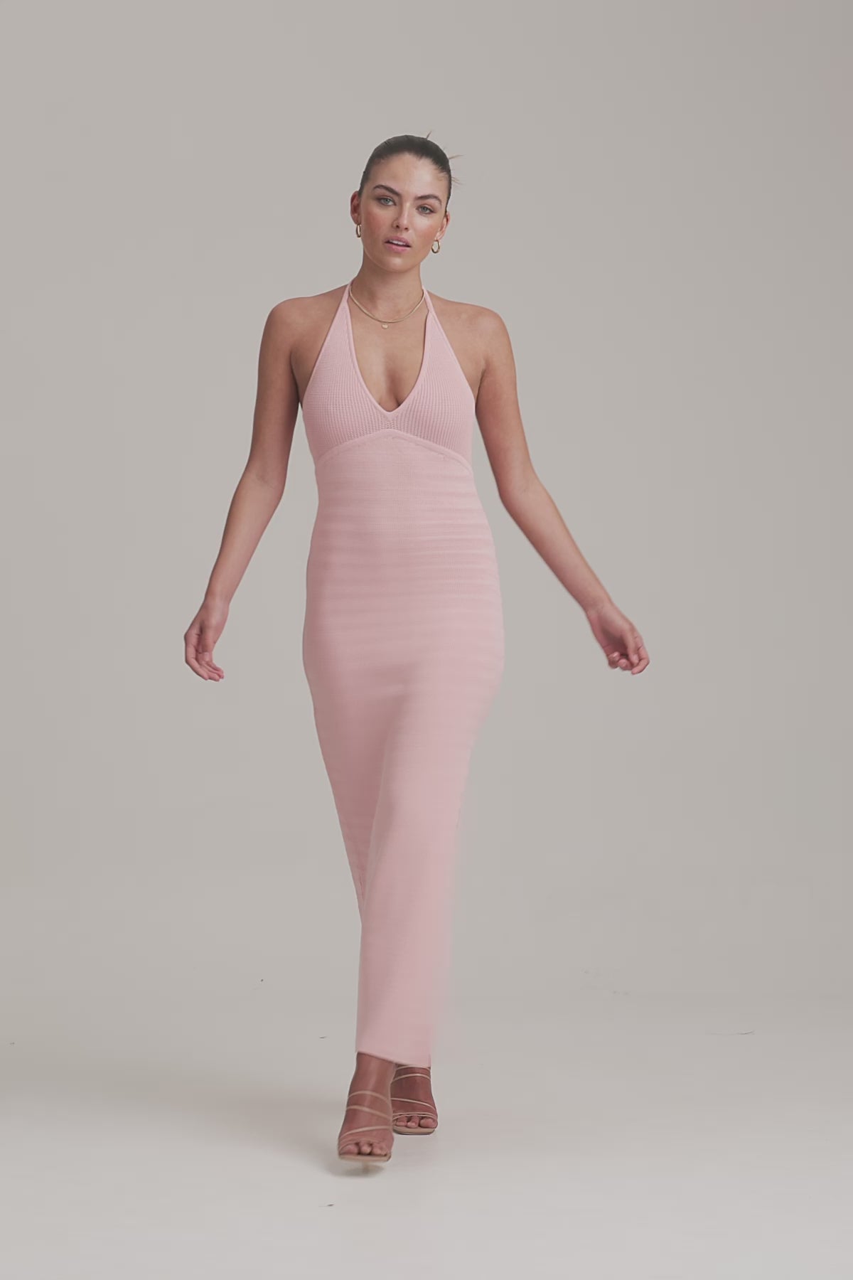 Finders Iggy Knit Dress Baby Pink Fashion Bunker