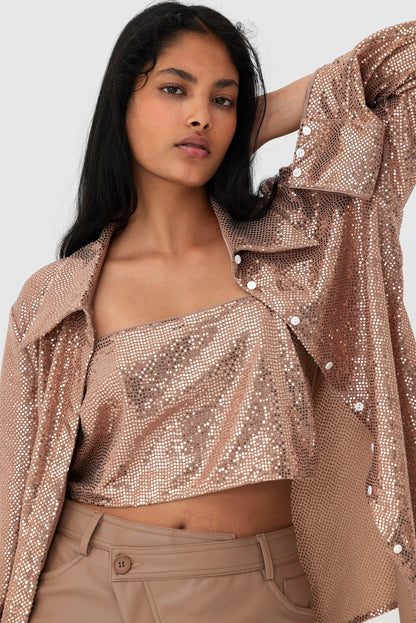 C/MEO Collective - After Dark Top - Rose Gold