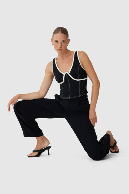 C/MEO Collective - Still Here Corset - Black W Butter