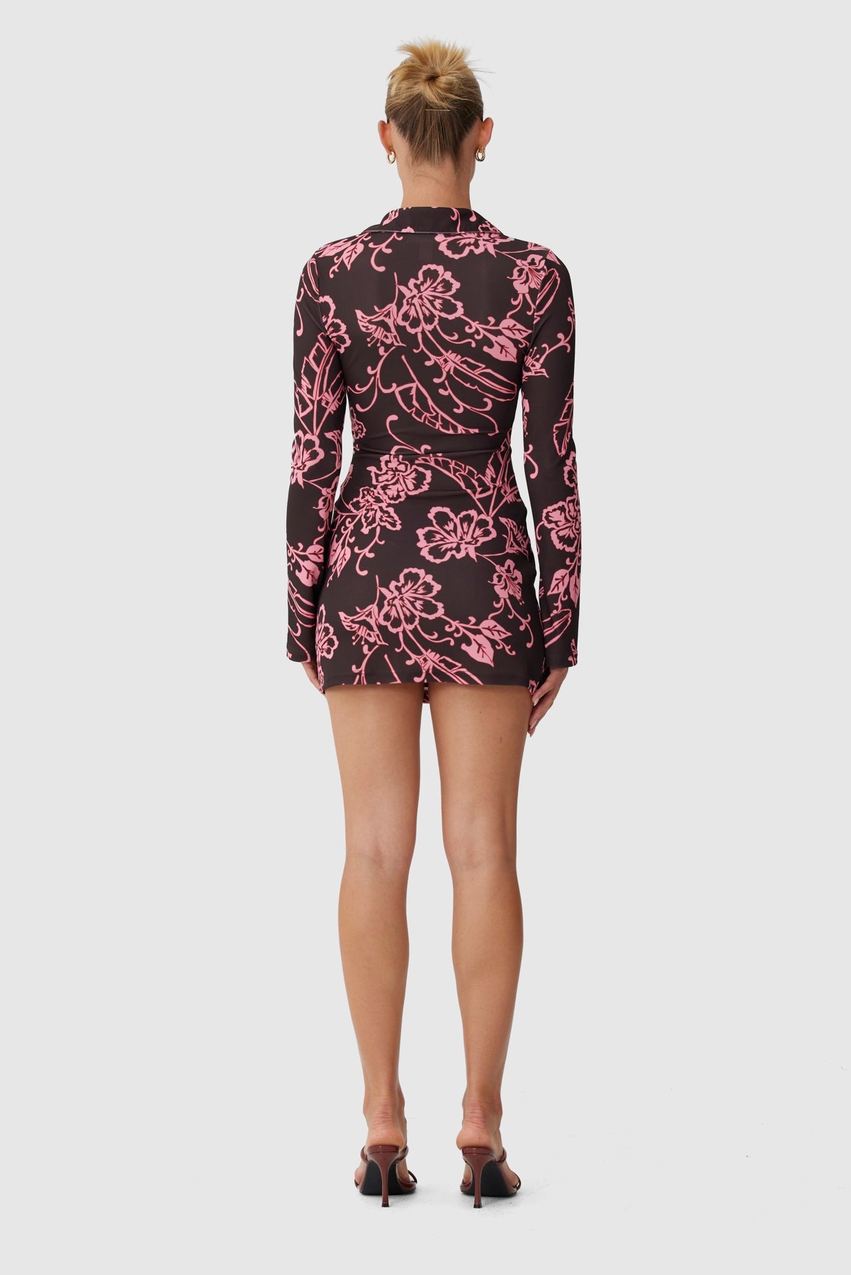 Finders - Eloise Mini Dress - Chocolate Tropical Floral